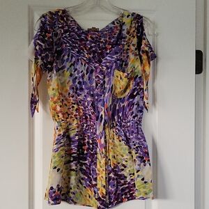 NWOT Anthropologie Postella 100% Silk Button Up Blouse size P